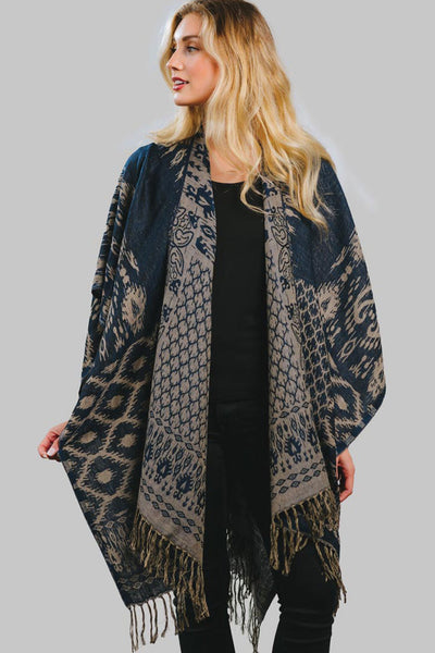 Poncho - Sevya Sajani Wool & Cotton Poncho - Girl Intuitive - Sevya -