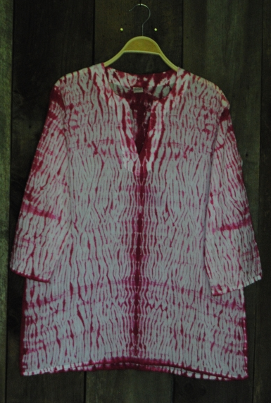 Tunic - Shibori Dyed Tunic Marsala - Girl Intuitive - Nusantara -