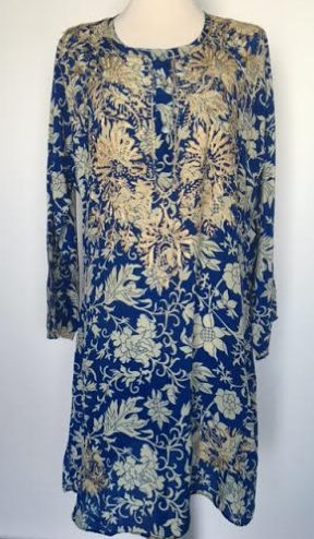 Tunic - Silk Long Tunic in Indigo - Girl Intuitive - Dolma -