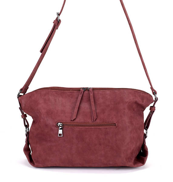 Bags - Slouchy East West Bag in Burgundy - Girl Intuitive - Christian Livingston -