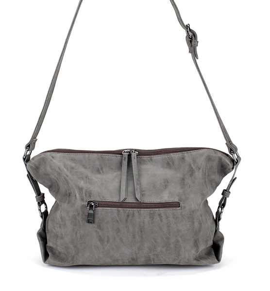 Bags - Slouchy East West Bag in Gray - Girl Intuitive - Christian Livingston -
