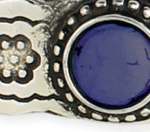 bracelet - Stone Southwest Cuff Bracelet in Silver - Girl Intuitive - zad - Dark Blue
