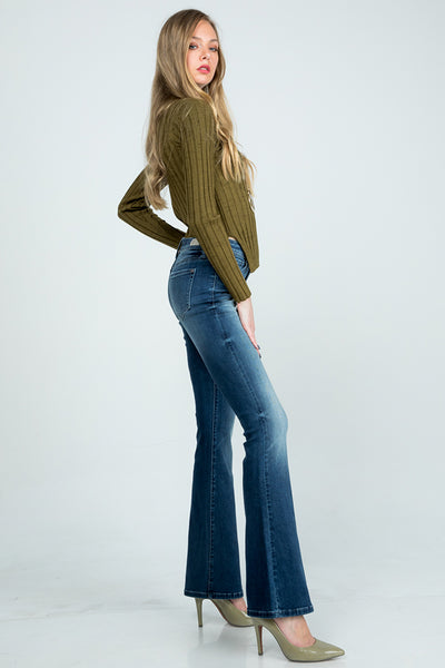 Jeans - Special A Mid Rise Flare Jeans - Girl Intuitive - Special A -