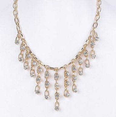 Necklace - Star Drop Crystal Statement Necklace - Girl Intuitive - Island Imports -