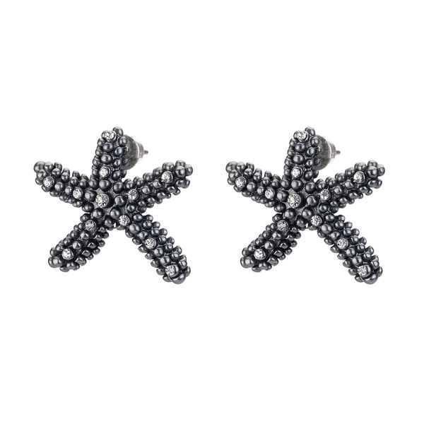 earrings - Starfish Stud Earrings - Girl Intuitive - Island Imports - Black
