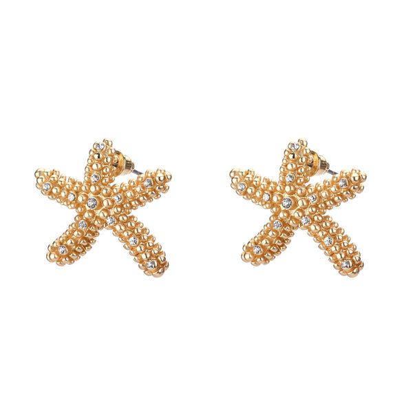earrings - Starfish Stud Earrings - Girl Intuitive - Island Imports - Gold