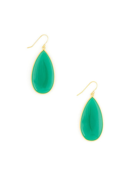 earrings - Stone Petal Earrings - Girl Intuitive - Zenzii - Green