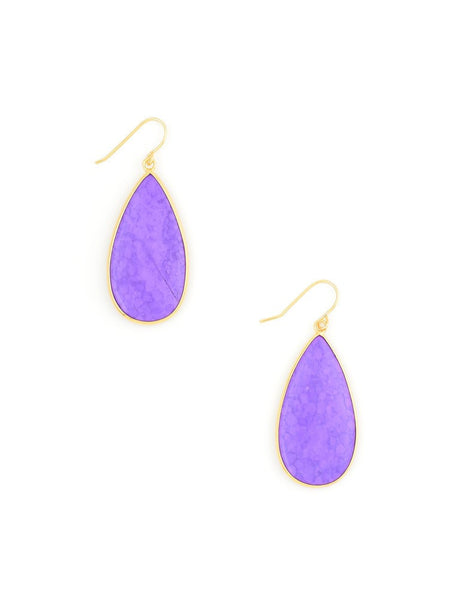 earrings - Stone Petal Earrings - Girl Intuitive - Zenzii - Purple