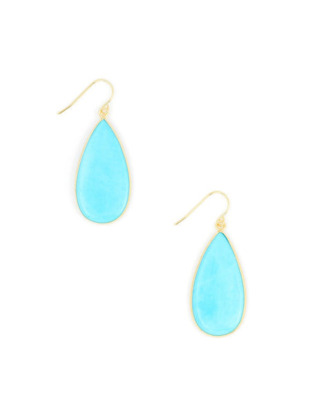 earrings - Stone Petal Earrings - Girl Intuitive - Zenzii - Blue