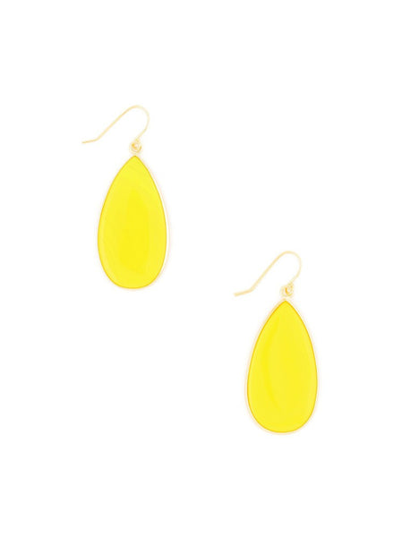 earrings - Stone Petal Earrings - Girl Intuitive - Zenzii - Yellow