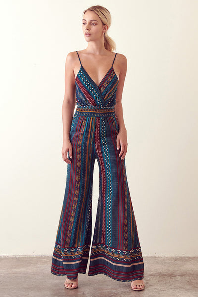 Jumpsuit - Storia Multi-Colored Print Wide Leg Jumpsuit - Girl Intuitive - Storia -