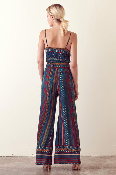 Jumpsuit - Storia Multi-Colored Print Wide Leg Jumpsuit - Girl Intuitive - Storia -