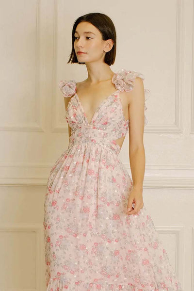 Emily Maxi Dress Pink Floral