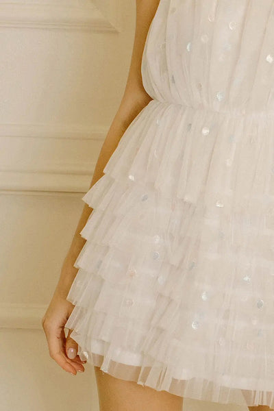 Dresses - Storia Polka Dot Tulle Tiered Layered Mini Dress - Girl Intuitive - Storia -