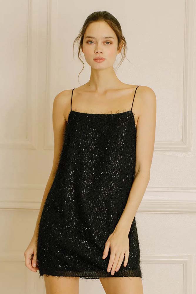【my shawty】glitter shaggy dress My shawty glitter shaggy dress Long sleeve dress FREE