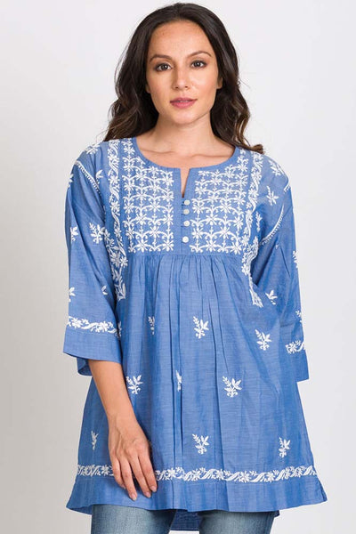 Tunic - Tarika Chambray Tunic - Girl Intuitive - Sevya -