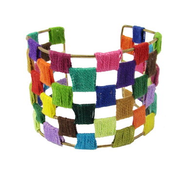 bracelet - Threaded Spectrum Cuff - Girl Intuitive - WorldFinds -
