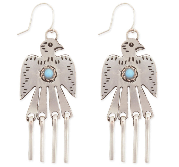 earrings - Thunderbird Fringe Earrings - Girl Intuitive - zad -
