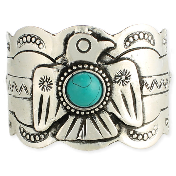 bracelet - Thunderbird and Turquoise Cuff Bracelet - Girl Intuitive - zad -