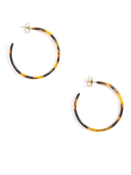 earrings - Zenzii Torti-Ful Hoop Earrings - Girl Intuitive - Zenzii - Brown