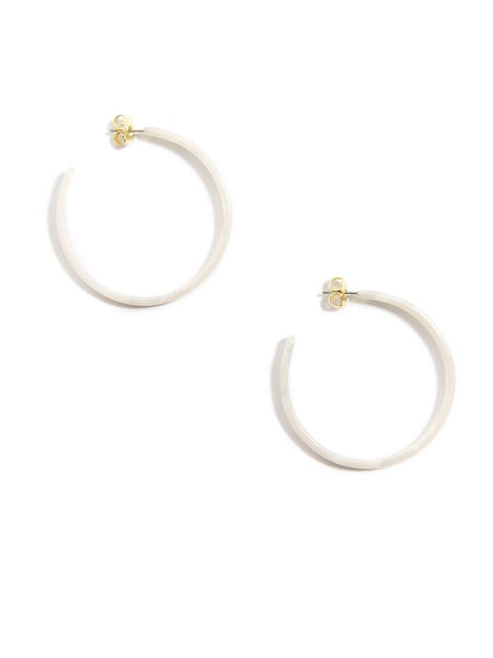 earrings - Zenzii Torti-Ful Hoop Earrings - Girl Intuitive - Zenzii - White