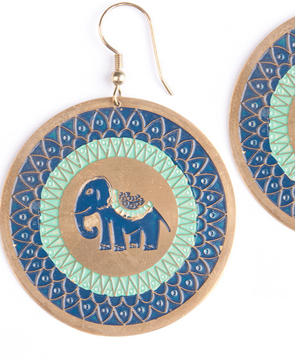 earrings - Treasure Trunk Earrings Blue - Girl Intuitive - Mata Traders -