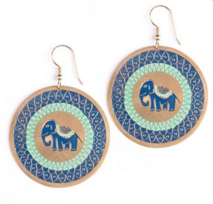 earrings - Treasure Trunk Earrings Blue - Girl Intuitive - Mata Traders -