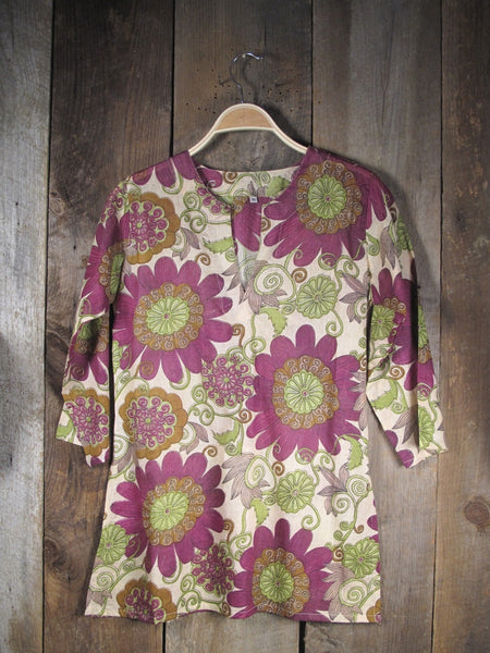 Tunic - Tunic Burgundy Flower - Girl Intuitive - Nusantara -