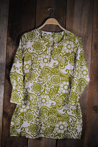 Tunic - Tunic in Avocado Floral - Girl Intuitive - Nusantara -