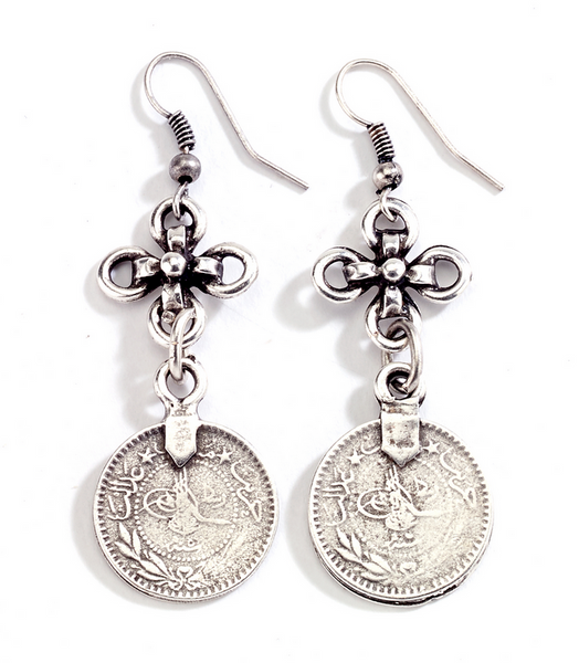 earrings - Turkish Coin Earrings - Girl Intuitive - Island Imports -
