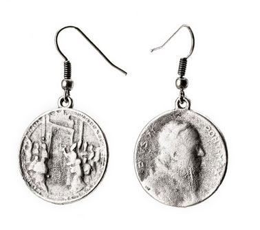 earrings - Religious Inspired Turkish Coin Earrings - Girl Intuitive - Island Imports -