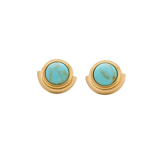 earrings - Turquoise Boho Stud Earrings - Girl Intuitive - Girl Intuitive -