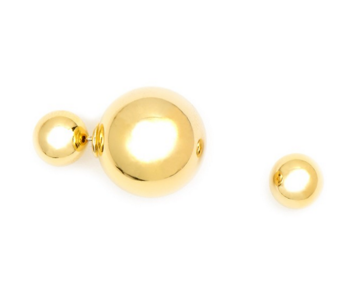 earrings - Two-Piece Studs Earrings in Gold - Girl Intuitive - Zenzii -