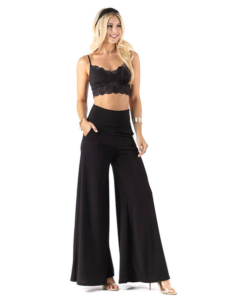 Pants - Urban X Solid Color Highwaisted Palazzo Pants - Girl Intuitive - Urban X -