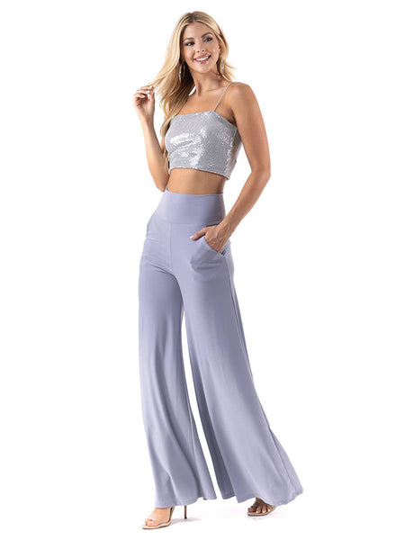 Pants - Urban X Solid Color Highwaisted Palazzo Pants - Girl Intuitive - Urban X -