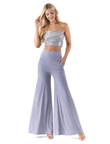 Pants - Urban X Solid Color Highwaisted Palazzo Pants - Girl Intuitive - Urban X -