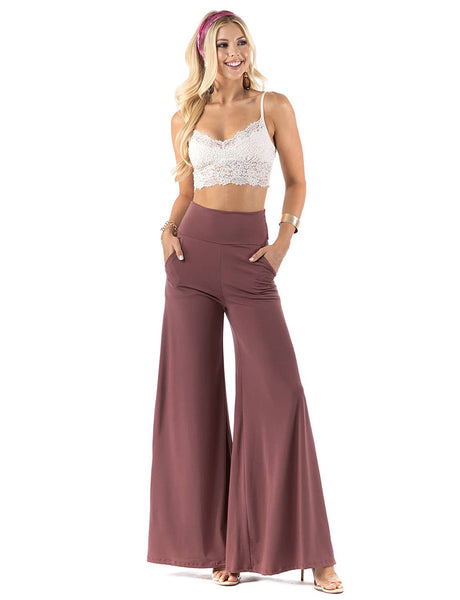 Pants - Urban X Solid Color Highwaisted Palazzo Pants - Girl Intuitive - Urban X - S / Pink