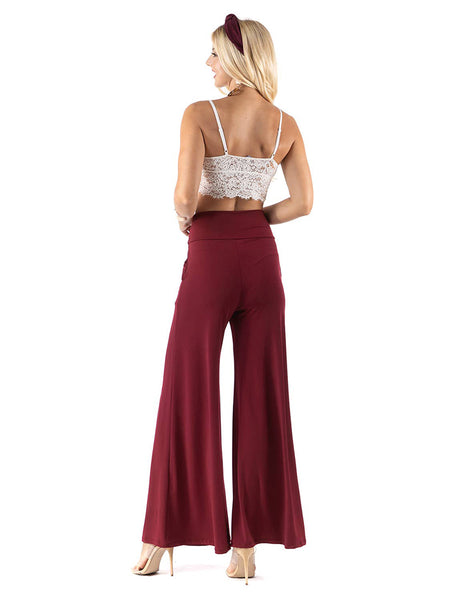 Pants - Urban X Solid Color Highwaisted Palazzo Pants - Girl Intuitive - Urban X -