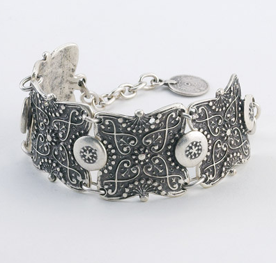 bracelet - Vintage Etched Turkish Bracelet - Girl Intuitive - Island Imports -
