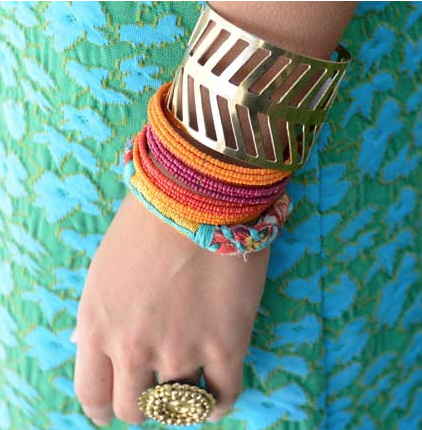bracelet - Winding Wrap Bracelet - Sunset - Girl Intuitive - WorldFinds -