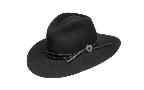 hat - Phoebe Wool Felt Wide Brim Fedora Hat - Girl Intuitive - Jamie Slye - S / Black