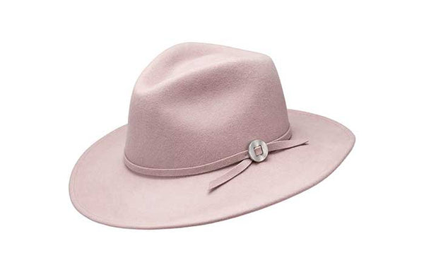 hat - Phoebe Wool Felt Wide Brim Fedora Hat - Girl Intuitive - Jamie Slye - S / Lavender