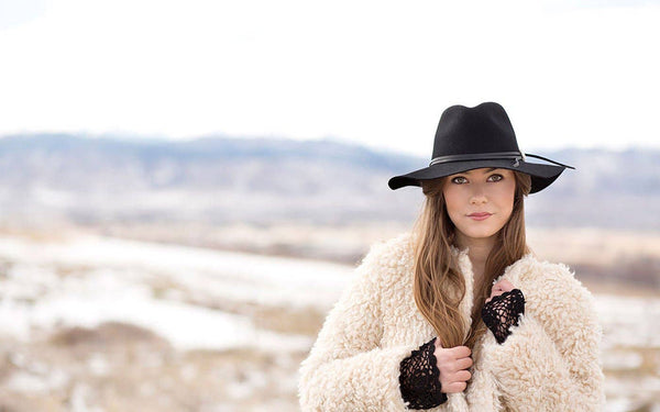hat - Phoebe Wool Felt Wide Brim Fedora Hat - Girl Intuitive - Jamie Slye -