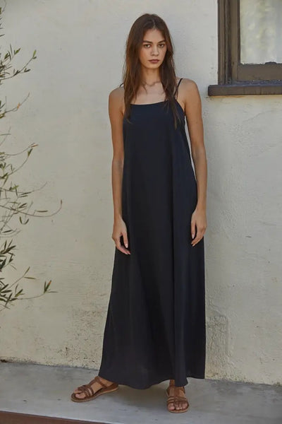 Dresses - Woven Gauze Open Back Maxi Dress - Girl Intuitive - By Together -