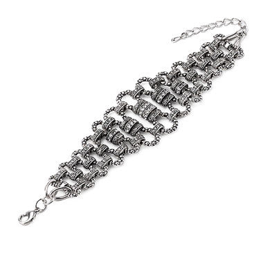 bracelet - Silver Loop Link Bracelet - Girl Intuitive - Island Imports -