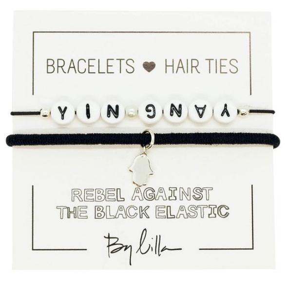 Hair - Yin Yang Elastic Hair Tie and Bracelet By Lilla - Girl Intuitive - By Lilla -