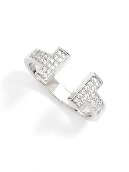 Ring - Zenzii Pavé Crystal Open Ring Jewelry - Girl Intuitive - Zenzii -