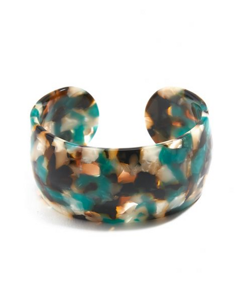 bracelet - Zenzii Tortoise Cuff Bracelet - Girl Intuitive - Zenzii - Green