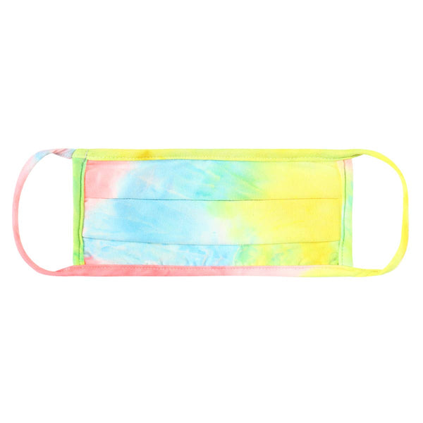 Mask - Tie Dye Reusable Pleated Face Masks for Adults - Girl Intuitive - MYS Wholesale Inc - One Pack / Blue