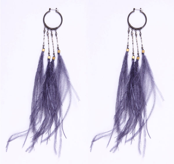 earrings - Angel Feather Duster Earrings - Girl Intuitive - Nakamol -
